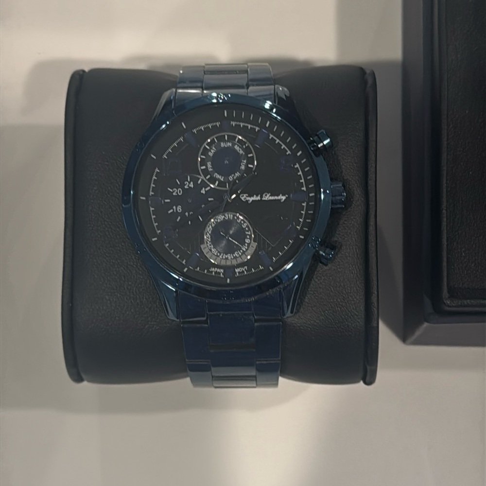 English Laundry Navy Metal Men’s Watch